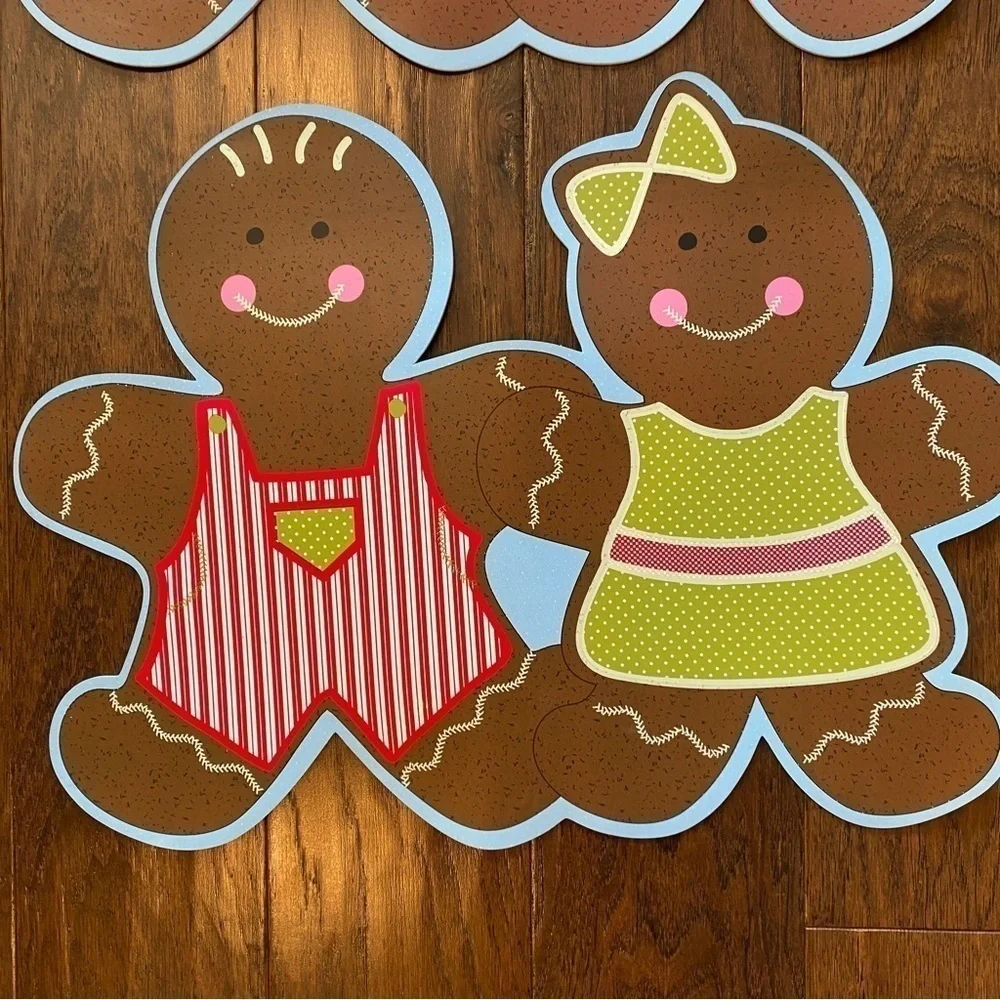 4 Gingerbread Boy and Girl Placemats - Picture 5 of 8